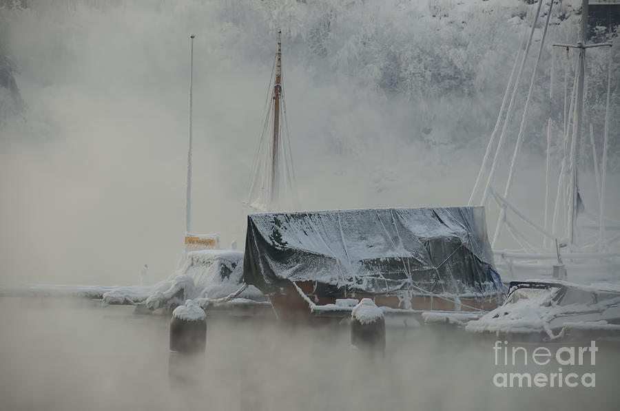 Boat Photograph - Frozen #1 by Gry Thunes