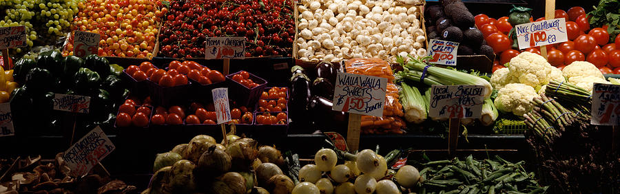 Fruits And Vegetables At A Market #1 Photograph by Panoramic Images