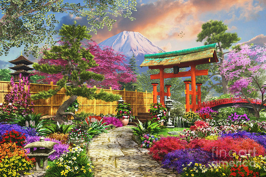 Fuji Flora #1 Digital Art by Dominic Davison