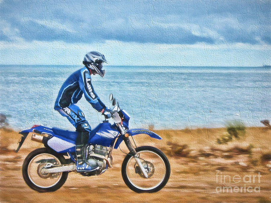 Motorcycle Photograph - Fun on the Beach #1 by Douglas Barnard