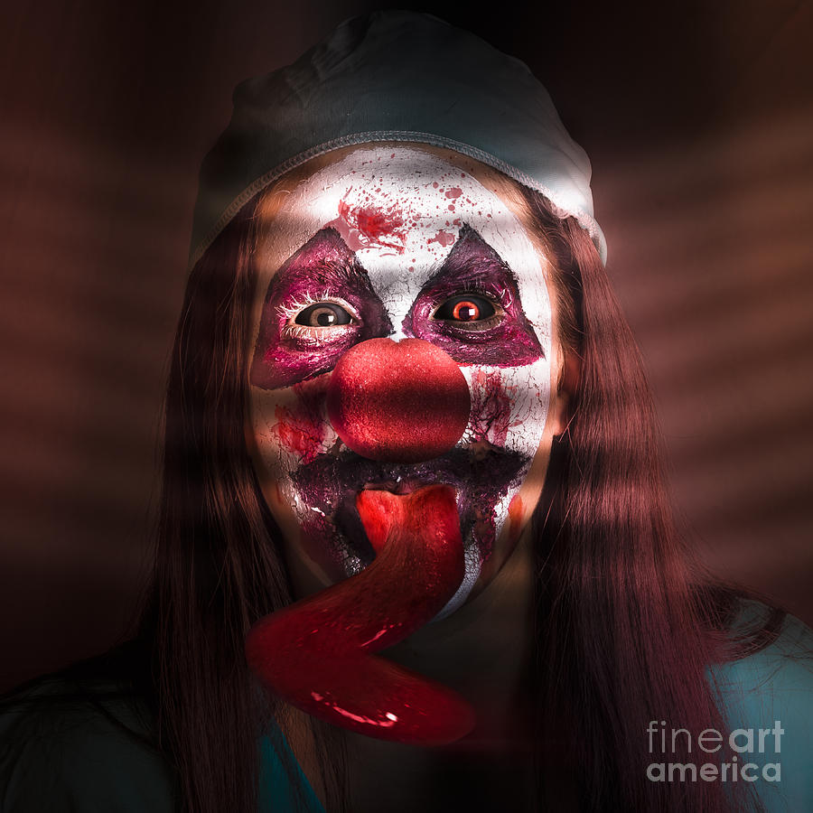 Funny medical clown in the hospital closet #1 Photograph by Jorgo Photography