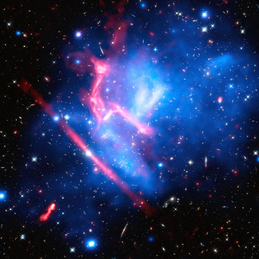 Galaxy Cluster Macs J0717 #1 Photograph by Science Source