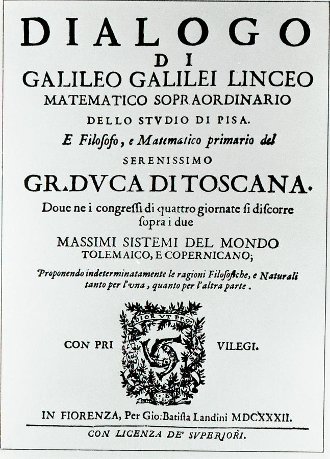 Galileos Book #1 Photograph by Science Photo Library