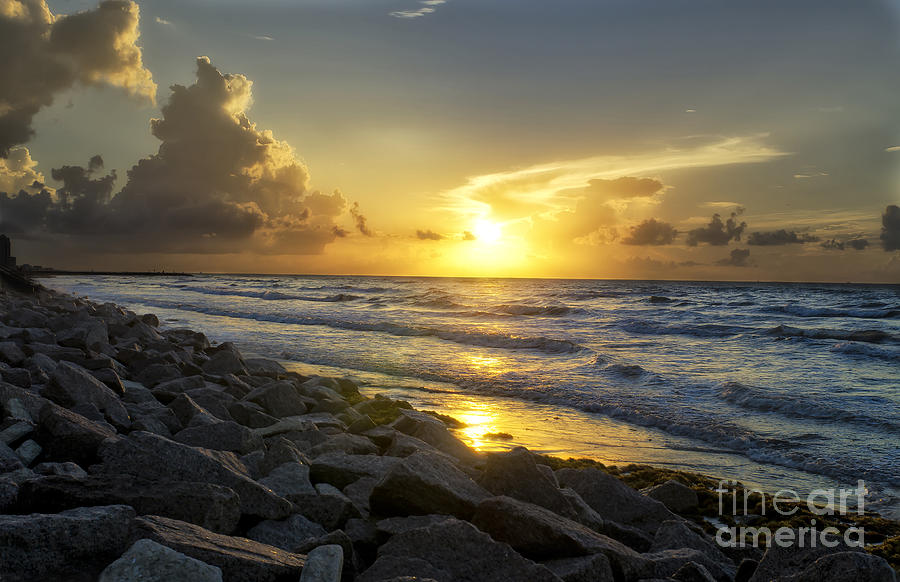 Galveston Sunrise #1 Photograph by Cathy Alba