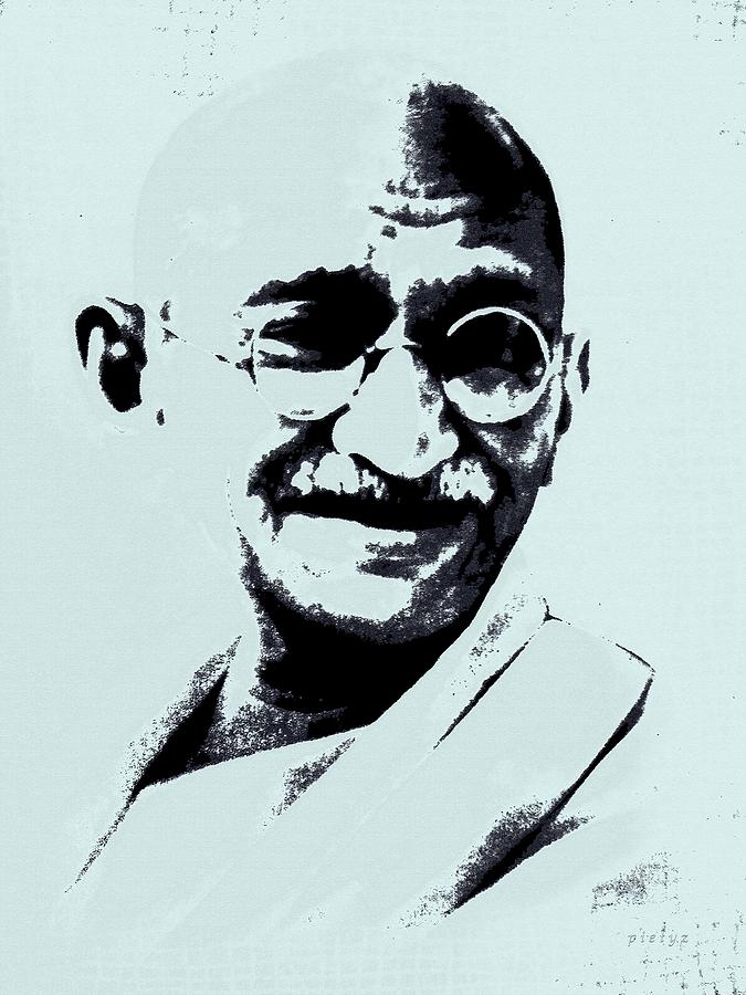 Gandhiji #1 Mixed Media by Piety Dsilva