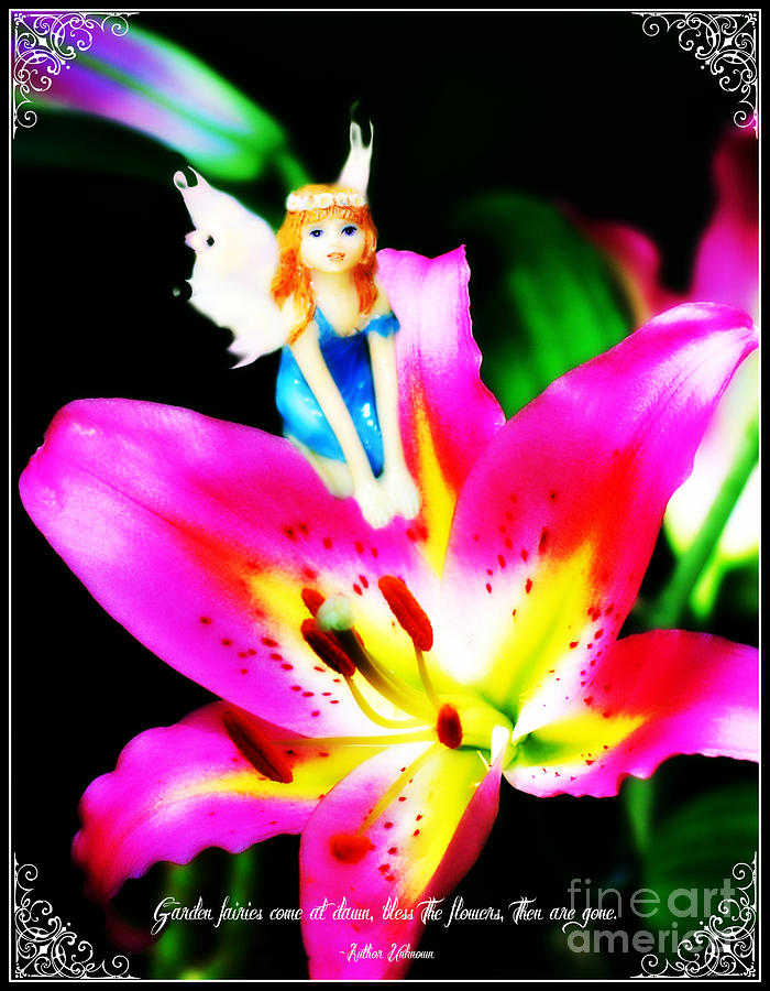 Garden Fairy  #1 Photograph by Lila Fisher-Wenzel
