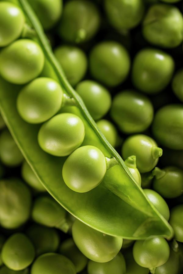 Vegetable Photograph - Garden Peas In The Pod #1 by Aberration Films Ltd