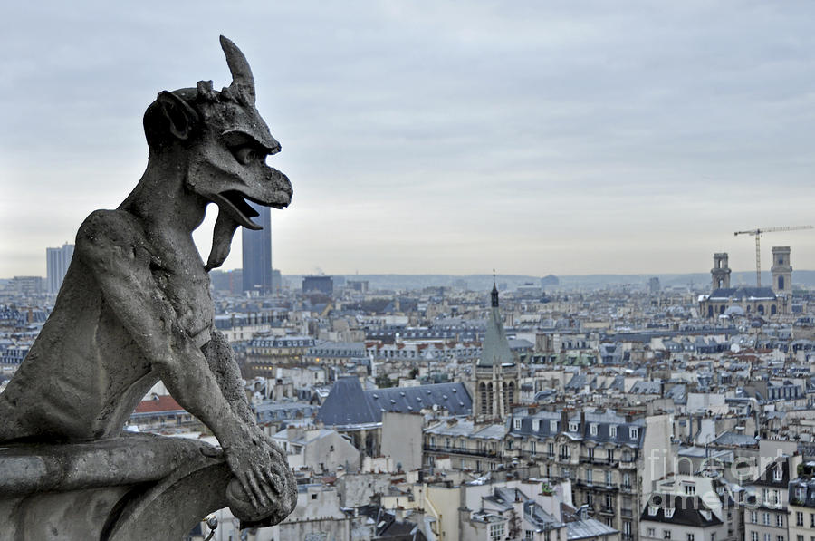 Gargoyle in Paris #1 Photograph by Judith Katz