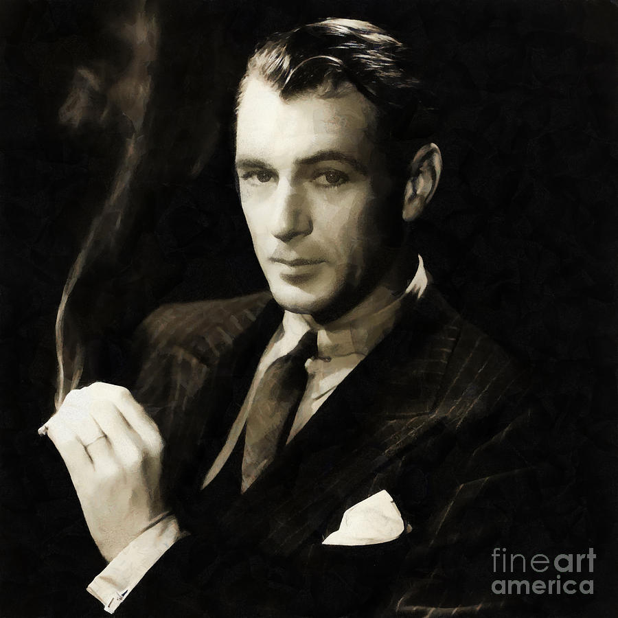 Gary Cooper Painting by Vincent Monozlay