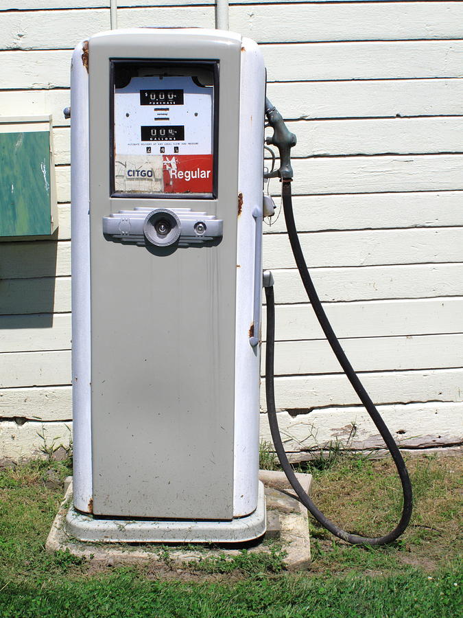 Vintage Photograph - Gas Pump #1 by Frank Romeo
