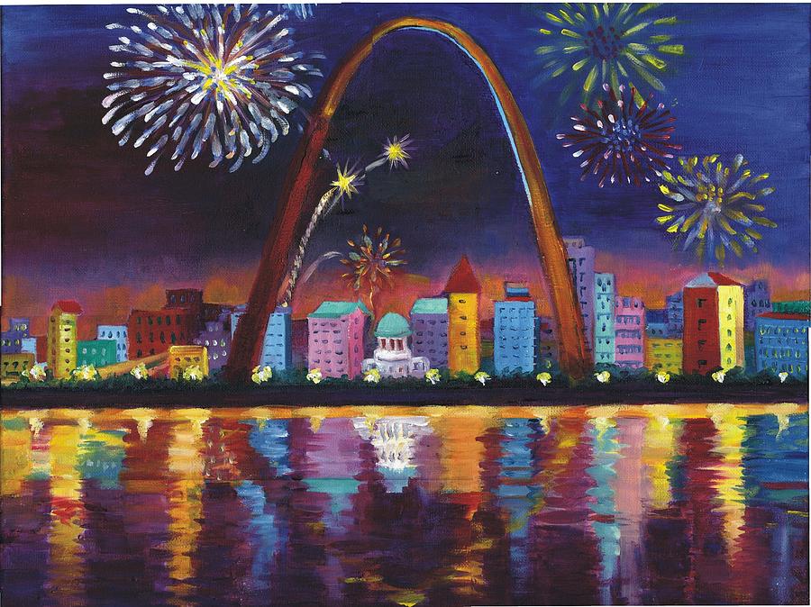 Gateway Arch #2 Painting by Ping Yan