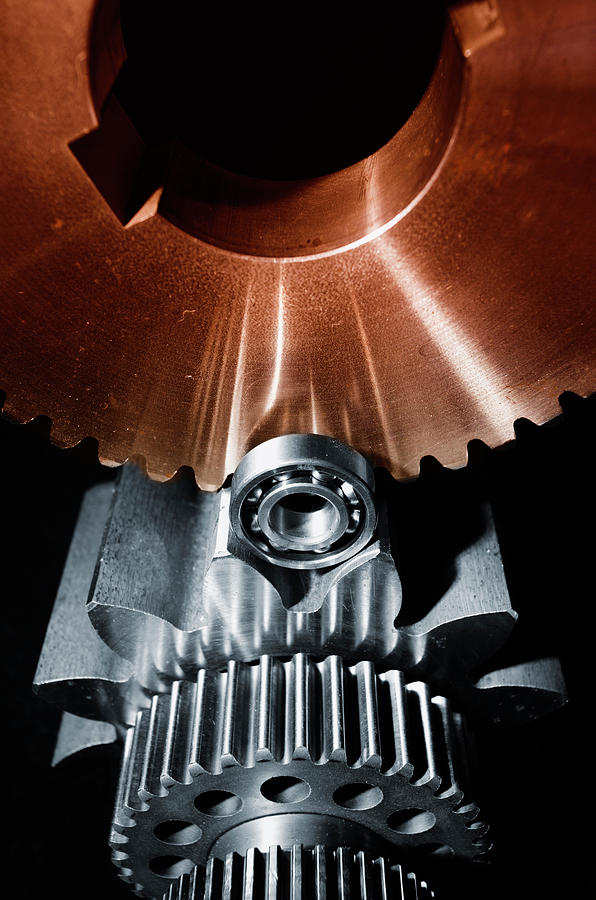 Gears And Cogs With Ball Bearings #1 Photograph by Christian Lagerek/science Photo Library