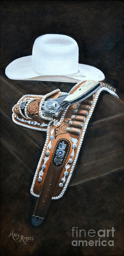 Hat Painting - Gene Autry Tribute by Mary Rogers