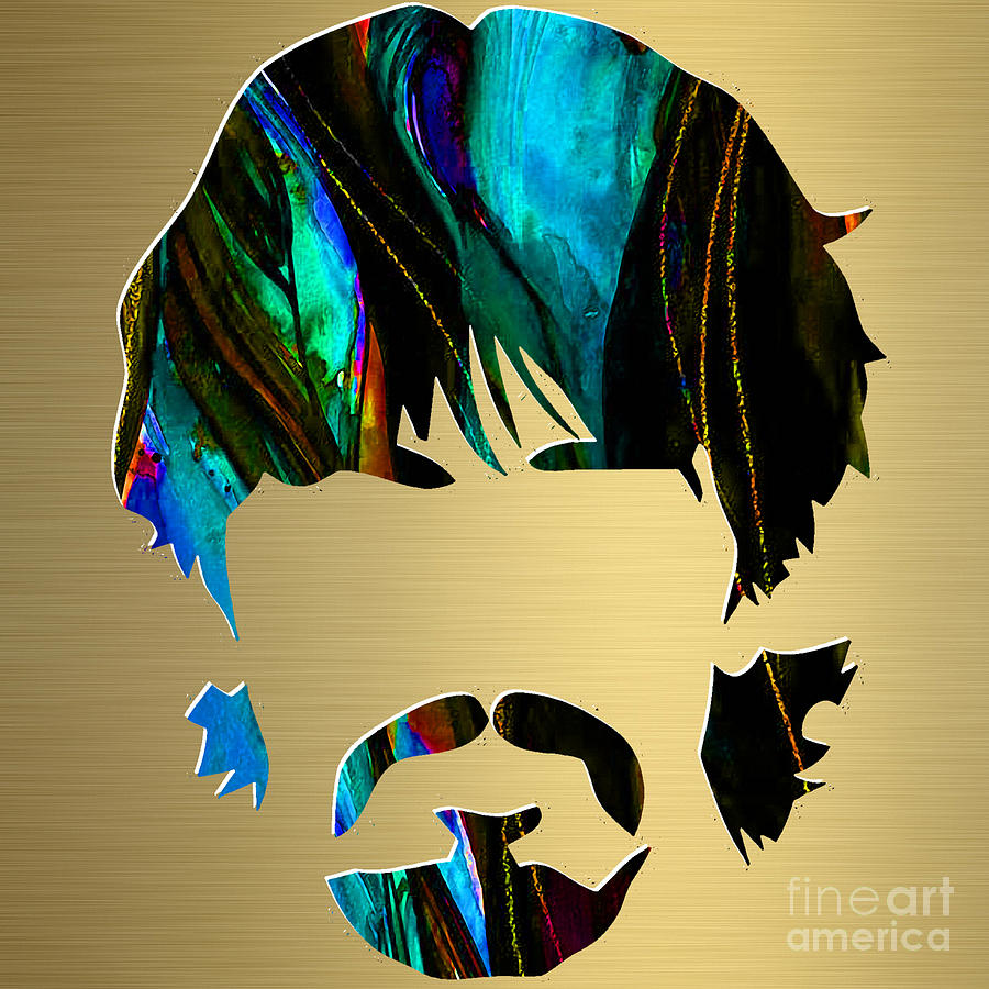 George Harrison Gold Series. #1 Mixed Media by Marvin Blaine