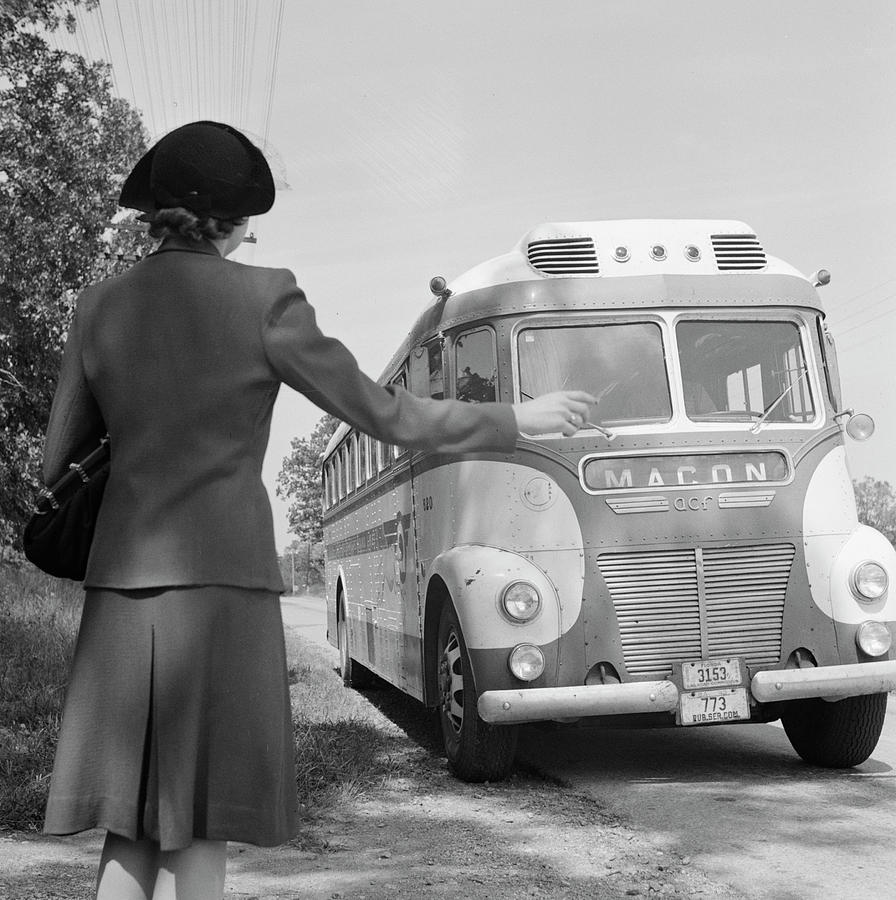 Georgia Bus Travel, 1943 #1 Photograph by Granger
