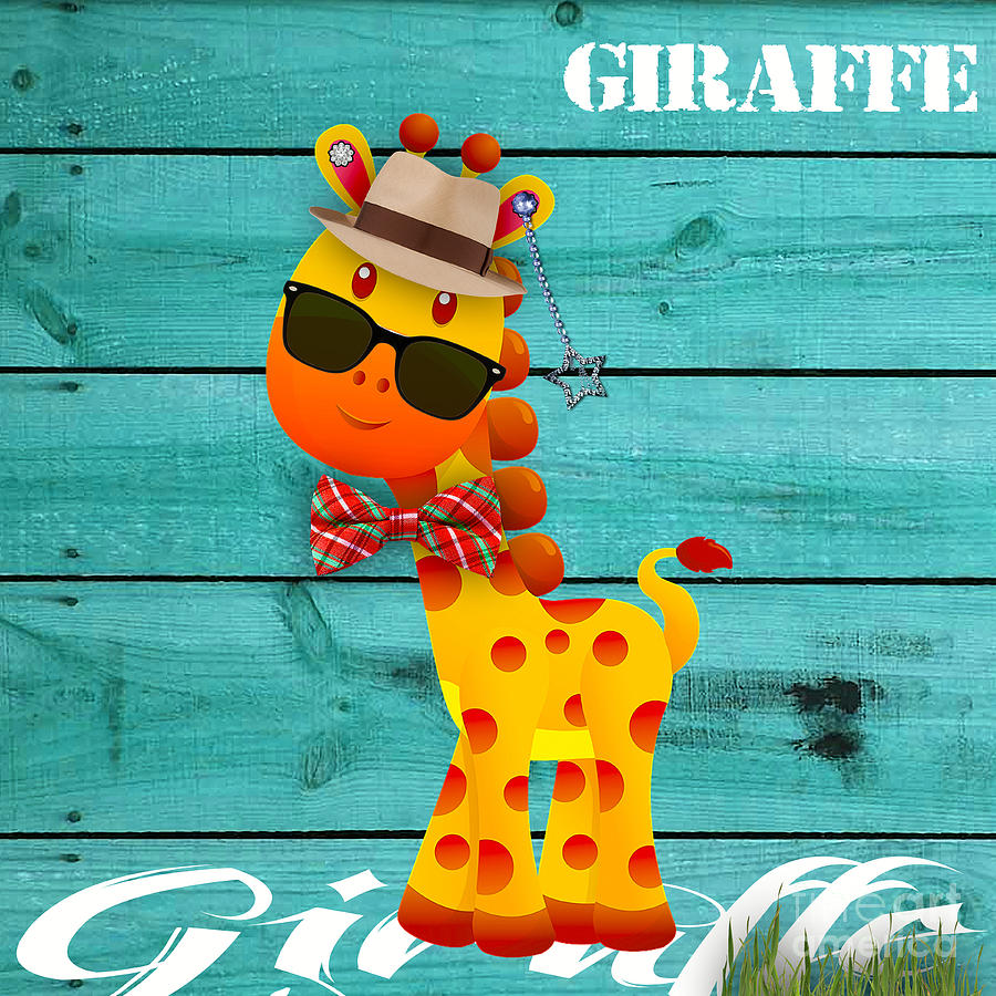 Georgie Giraffe Collection #1 Mixed Media by Marvin Blaine