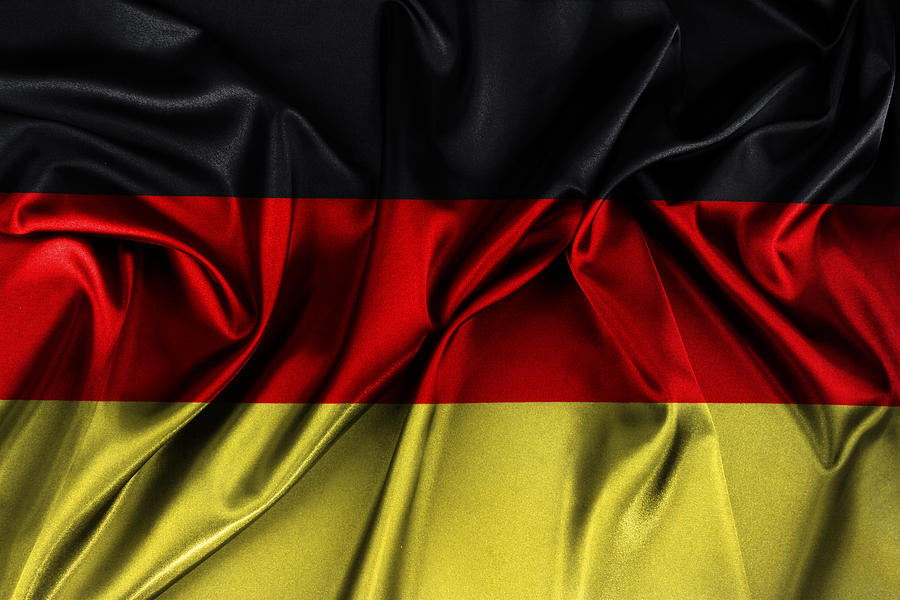 Flag Photograph - German flag #1 by Les Cunliffe