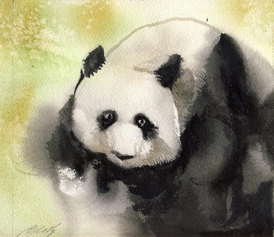 Giant Panda #1 Painting by Alfred Ng