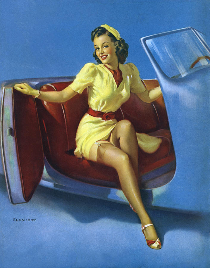 Gil Elvgren's Pin-Up Girl Photograph by Underwood Archives Gil