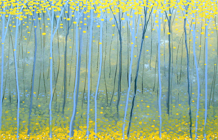 Ginko Forest #1 Painting by Herb Dickinson