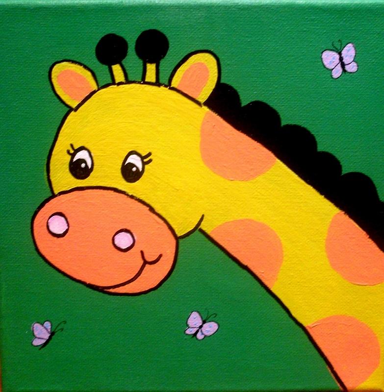 Giraffe #1 Painting by Anne Gardner