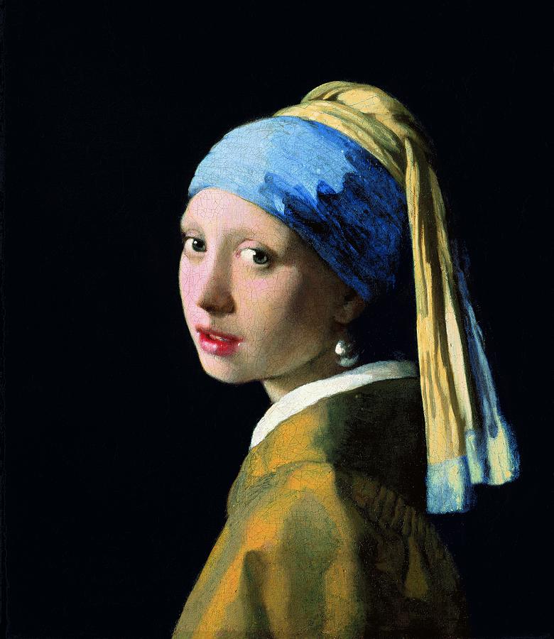 Girl With A Pearl Earring Painting by Jan Vermeer