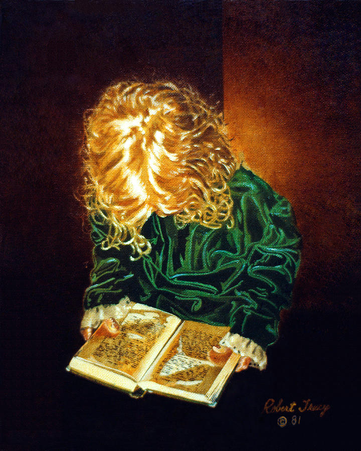 Girl with Book #1 Painting by Robert Tracy