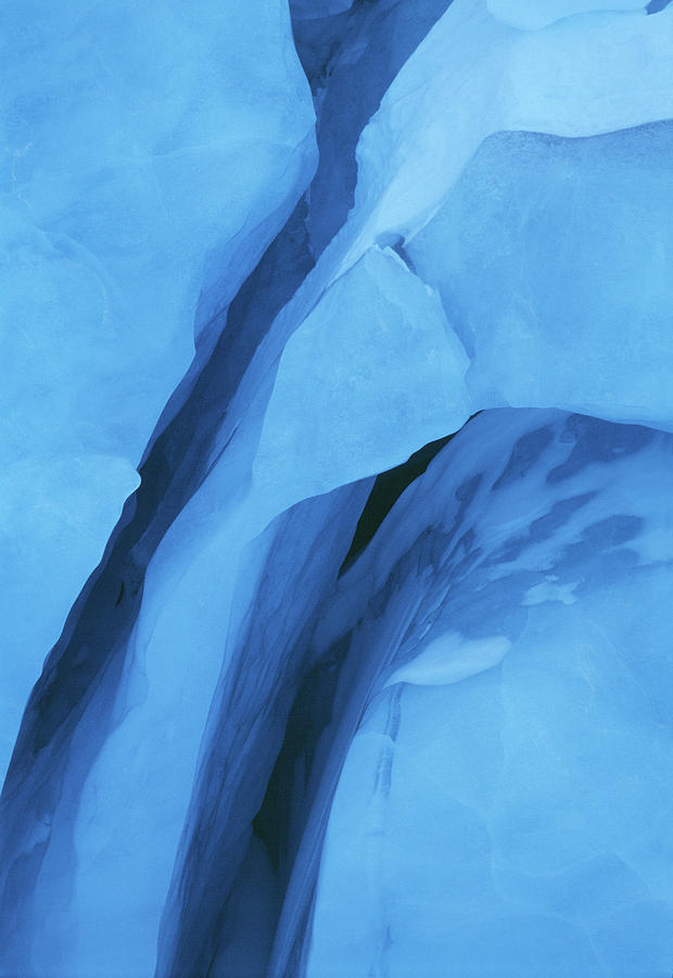 Glacial Crevasses #1 Photograph by Simon Fraser/science Photo Library