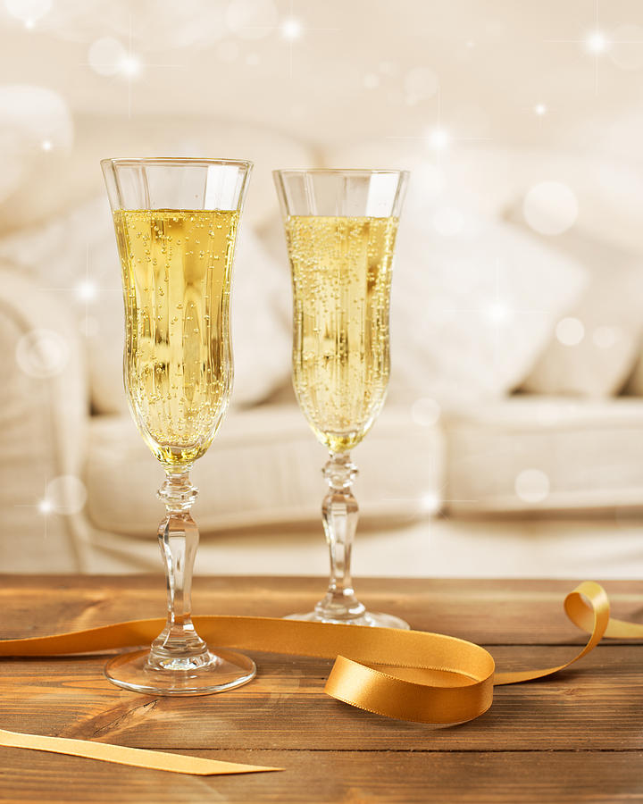 Flute Photograph - Glasses Of Champagne #1 by Amanda Elwell