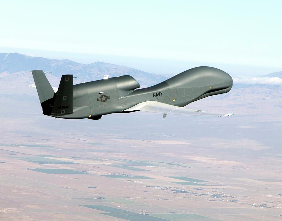 Global Hawk Unmanned Aerial Vehicle Photograph by Us Air Force/science ...