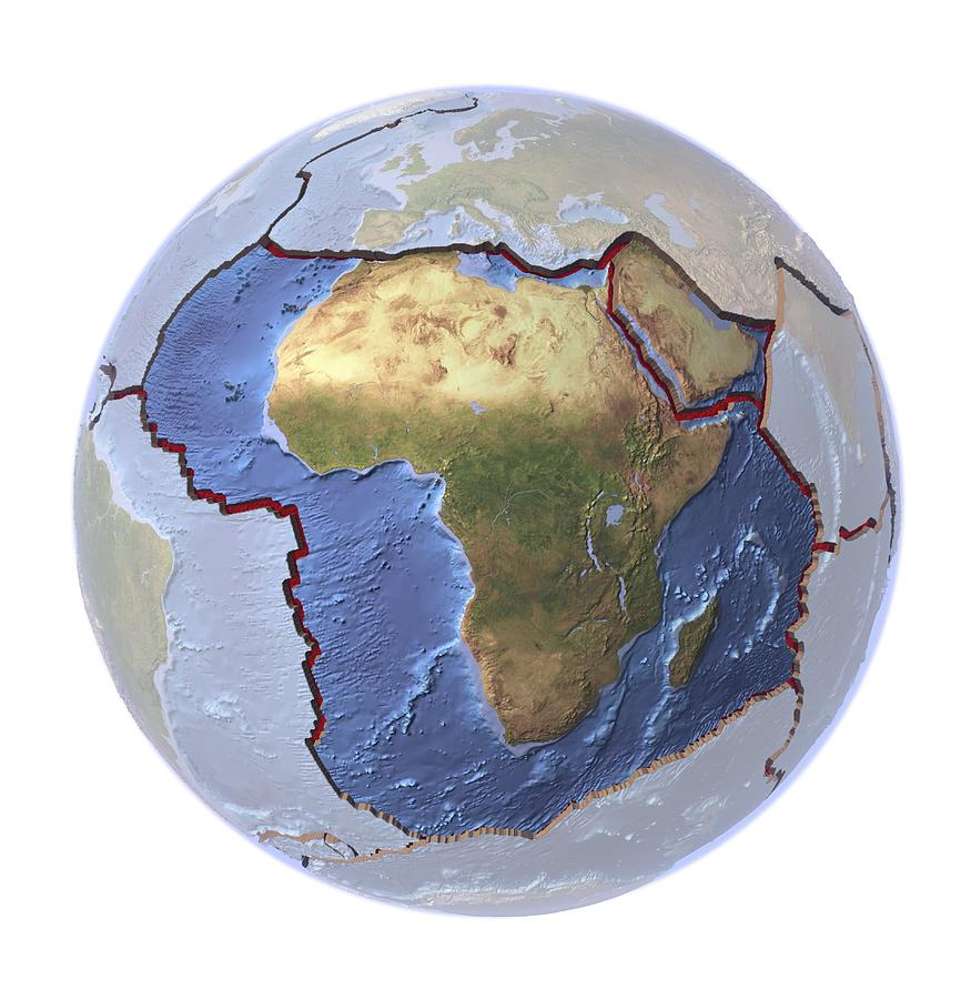 Global tectonics, African Plate #1 by Science Photo Library