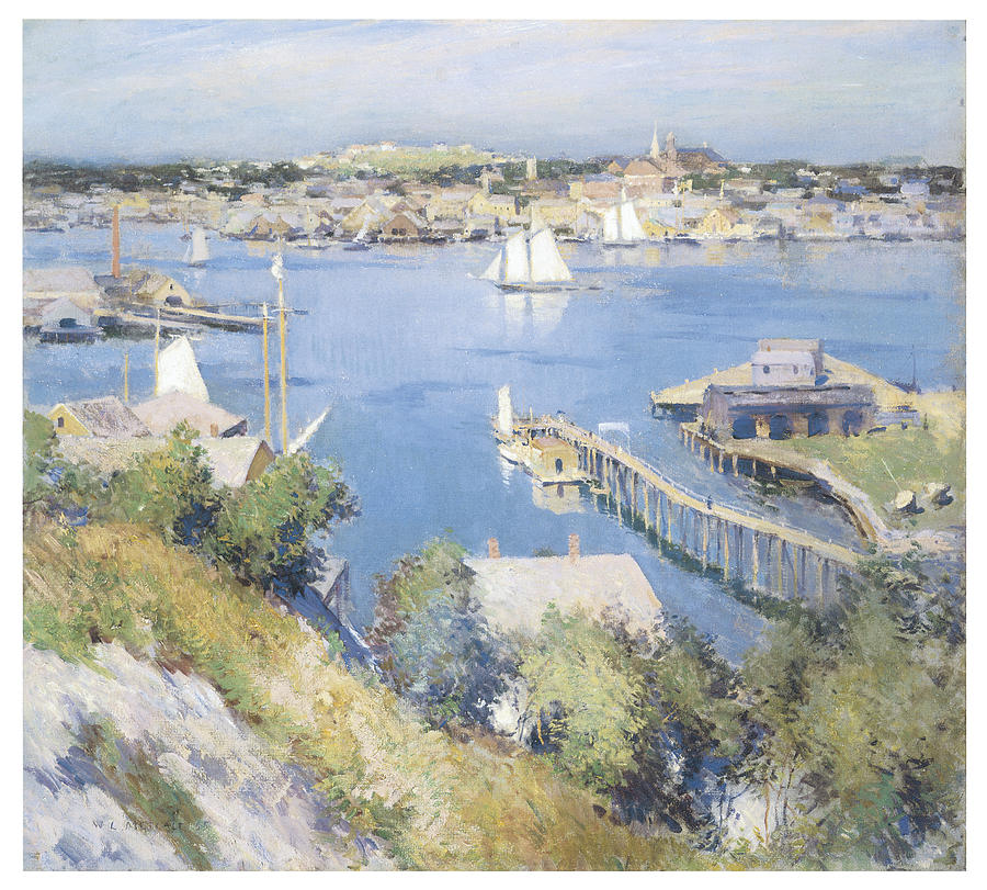 Gloucester Harbor Painting by Willard Leroy Metcalf