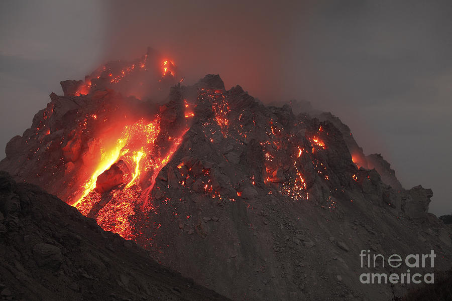 Glowing Rerombola Lava Dome Of Paluweh #1 Photograph by Richard Roscoe