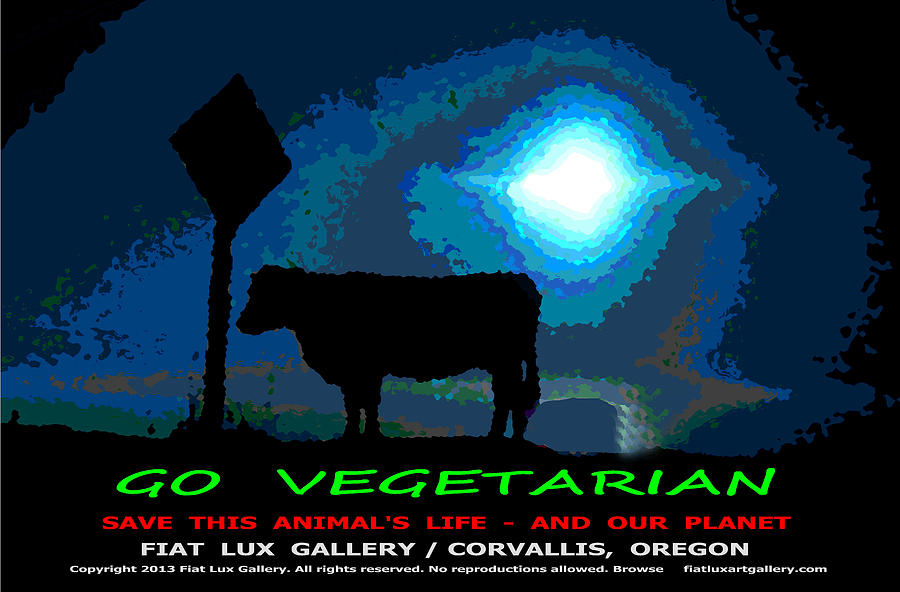 Go Vegetarian #1 Digital Art by Michael Moore