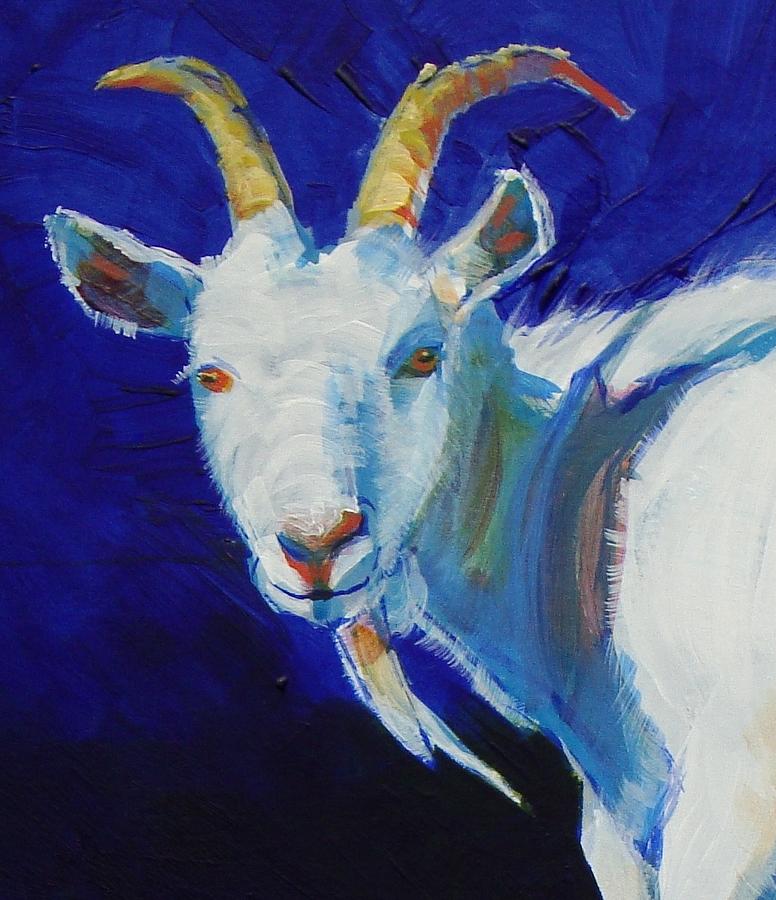 Goat Head Painting by Mike Jory