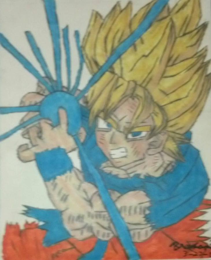 Super Saiyan 5 Vegito And Super Saiyan 5 Gogeta Drawing by Brandon Forney -  Fine Art America