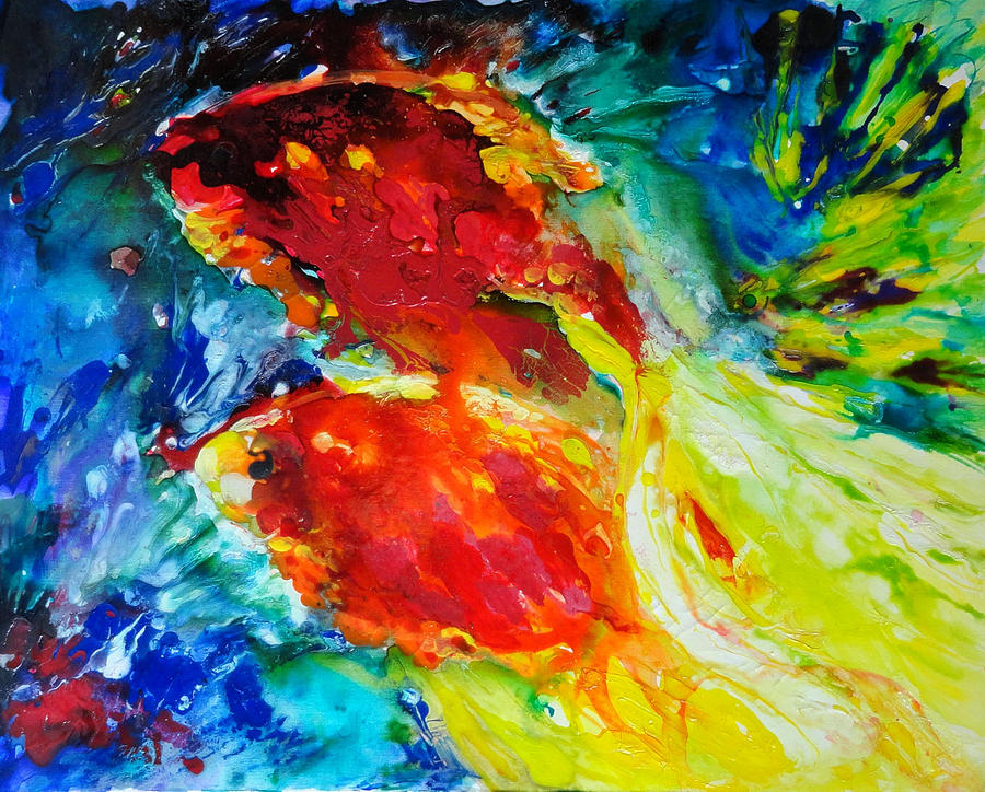 Impressionism Painting - Gold Fish #2 by Nelya Shenklyarska