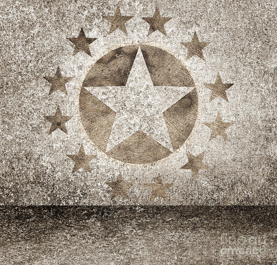 Gold star hollywood event background. Walk of fame #1 Photograph by Jorgo Photography