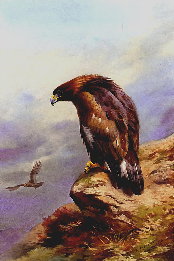 Golden Eagle #2 Painting by Archibald Thorburn