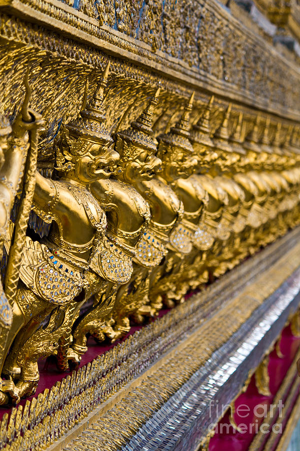 Golden Garuda in Grand Palace Thailand #1 Photograph by Tosporn Preede