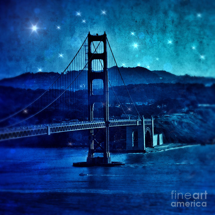 Golden Gate Bridge Night #1 Photograph by Jill Battaglia