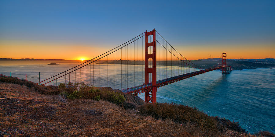 Golden Gate Bridge Sunrise #1 Photograph by Mark Whitt