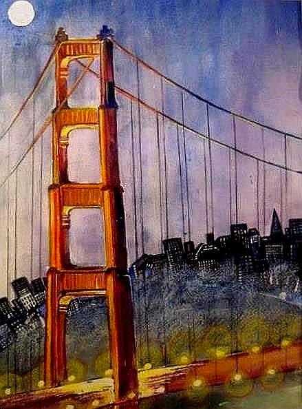 Golden Gate #2 Painting by Esther Woods