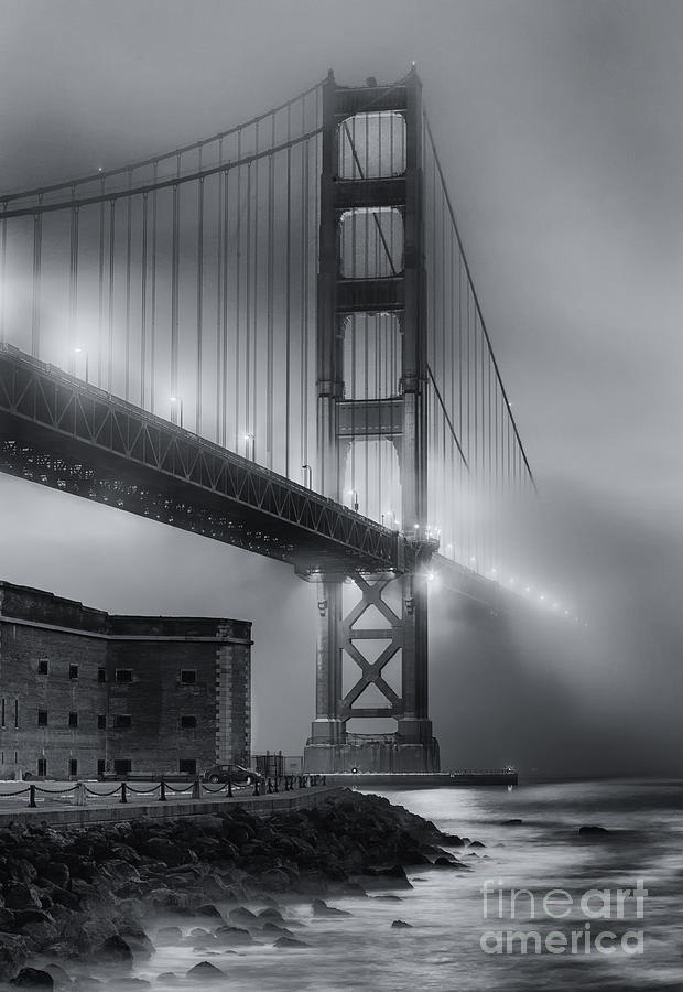 Golden Gate Bridge Photograph - Golden Gate in Fog #1 by Jerry Fornarotto