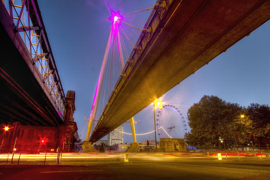 Golden Jubilee bridges London #1 Photograph by David French