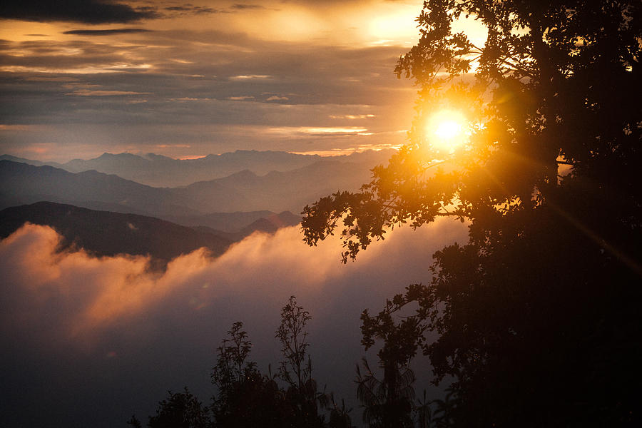 Golden Sunset Himalayas Mountain Nepal Photograph By Raimond Klavins