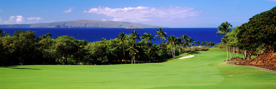 Golf Course At The Oceanside, Wailea #1 Photograph by Panoramic Images