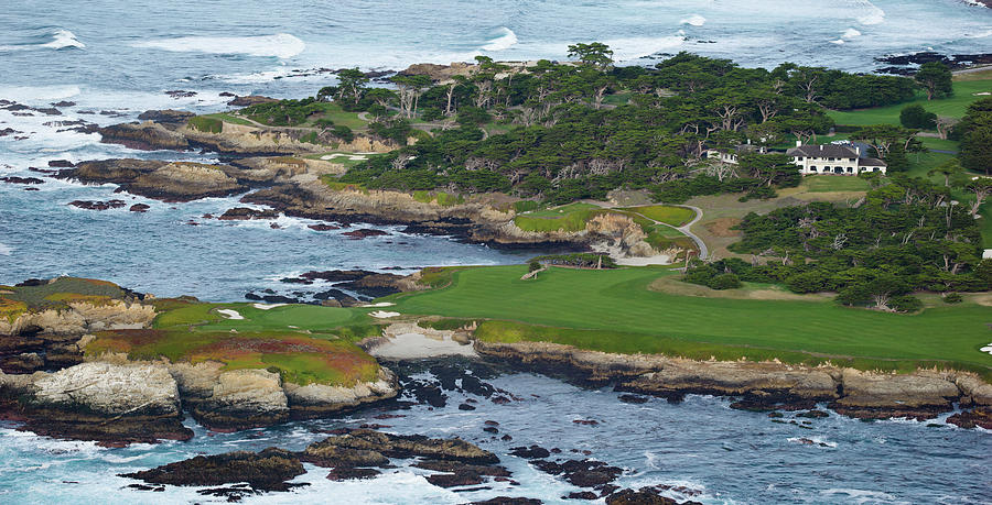 Golf Course On An Island, Pebble Beach #1 Photograph by Panoramic Images