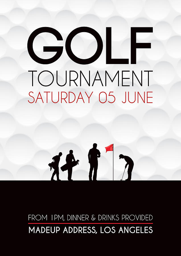 Golf tournament poster #1 Drawing by Enjoynz