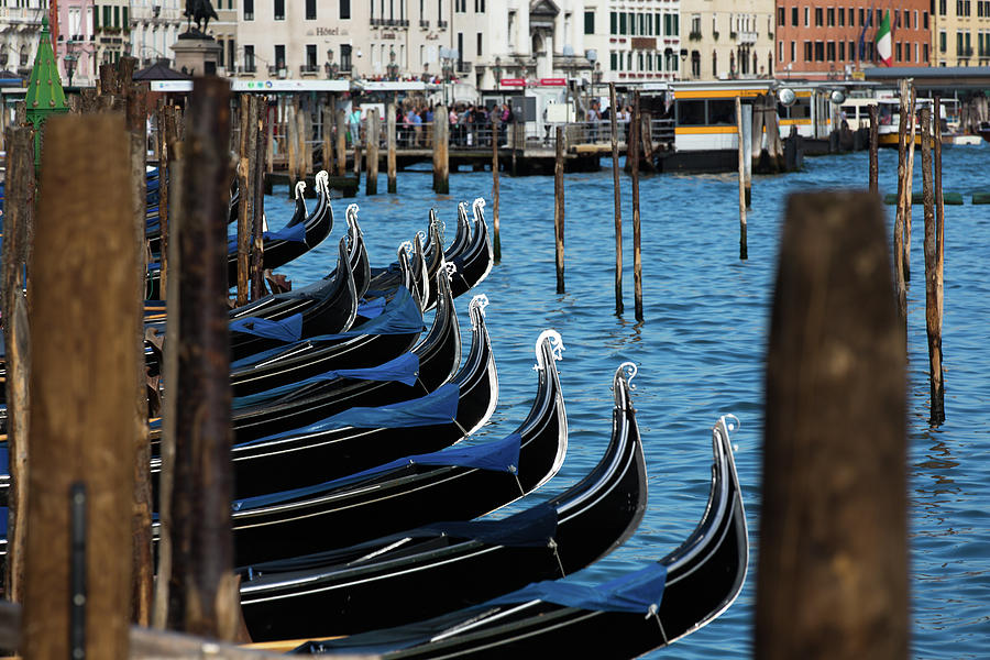 Gondolas In Venice #1 Photograph by Thomasfluegge